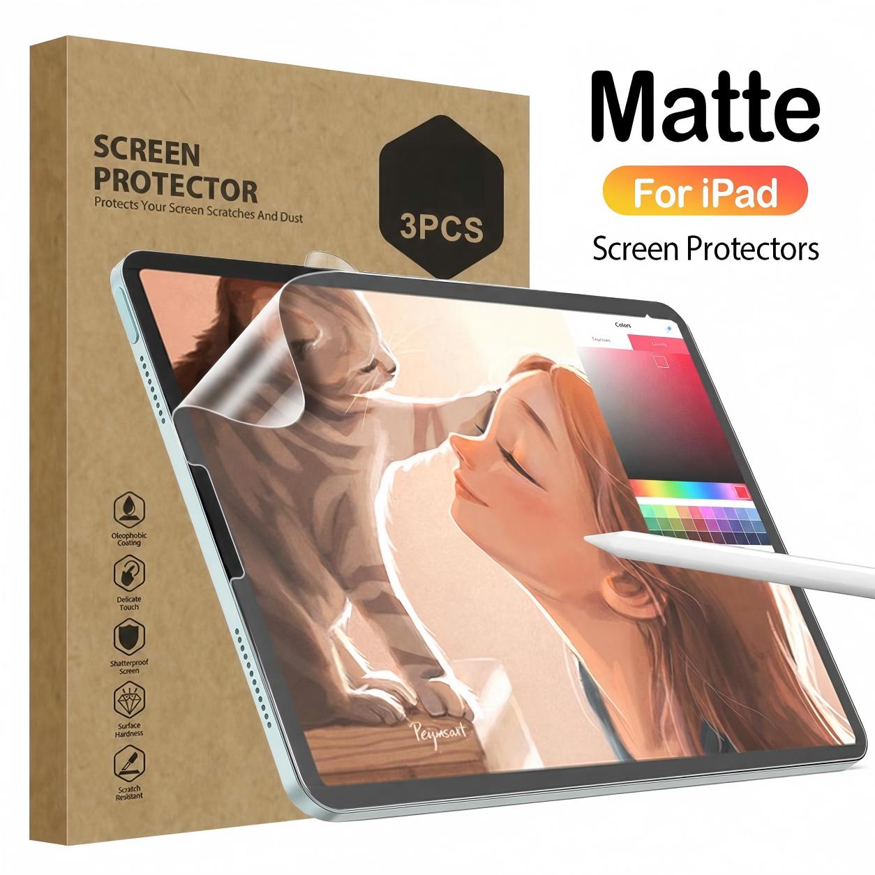 Matte Anti Glare Screen Protector - 3 Adet Kağıt Gibi Mat Ekran