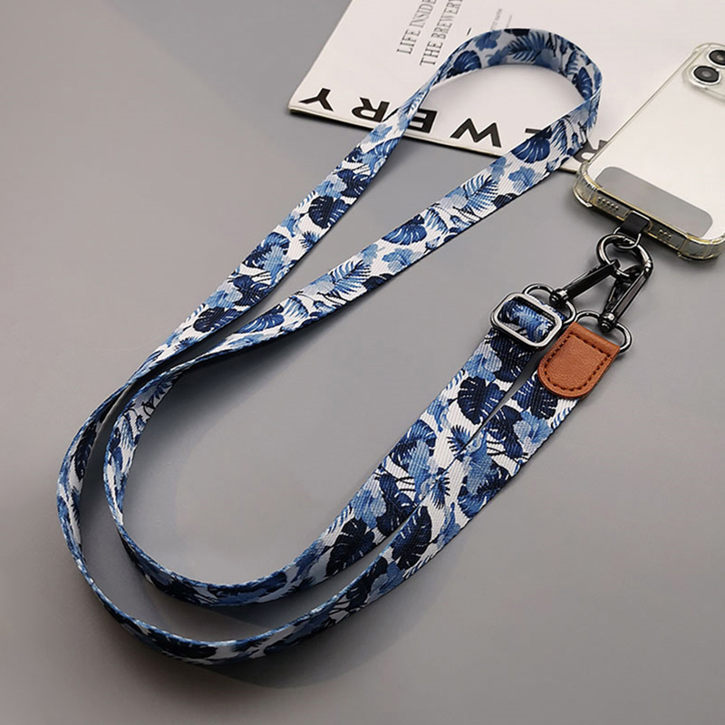 Crossbody Lanyard Neck Strap Case - Tropikal Desen Crossbody Cep Telefonu Kordon