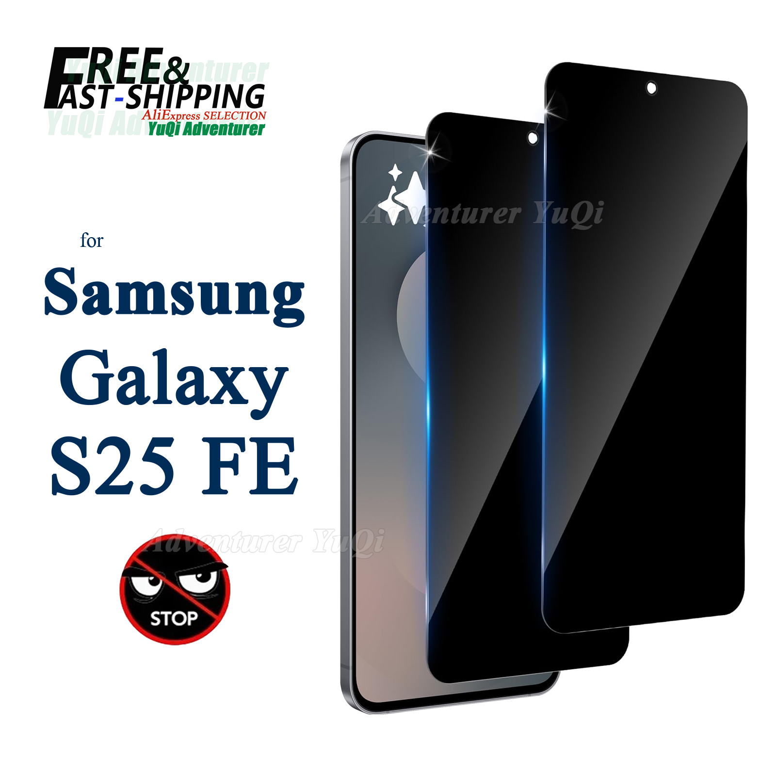 Anti Spy Privacy Glass Case - Samsung Galaxy S25 FE Fans Edition