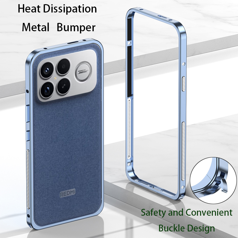 Metal Bumper Aluminum Frame Case - POCO F8 Pro için Alüminyum Alaşımlı