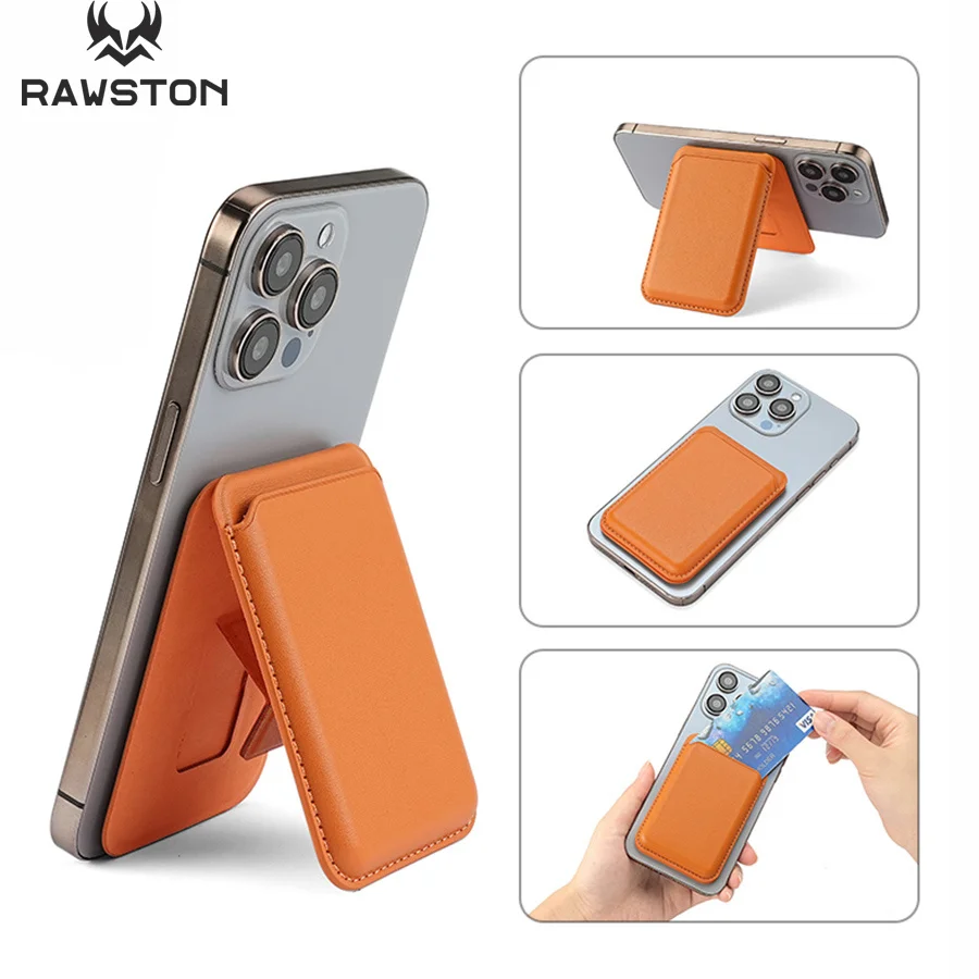 Leather Wallet Card Holder Phone Cover - Kickstand Manyetik Deri Cüzdan Kılıf iPhone