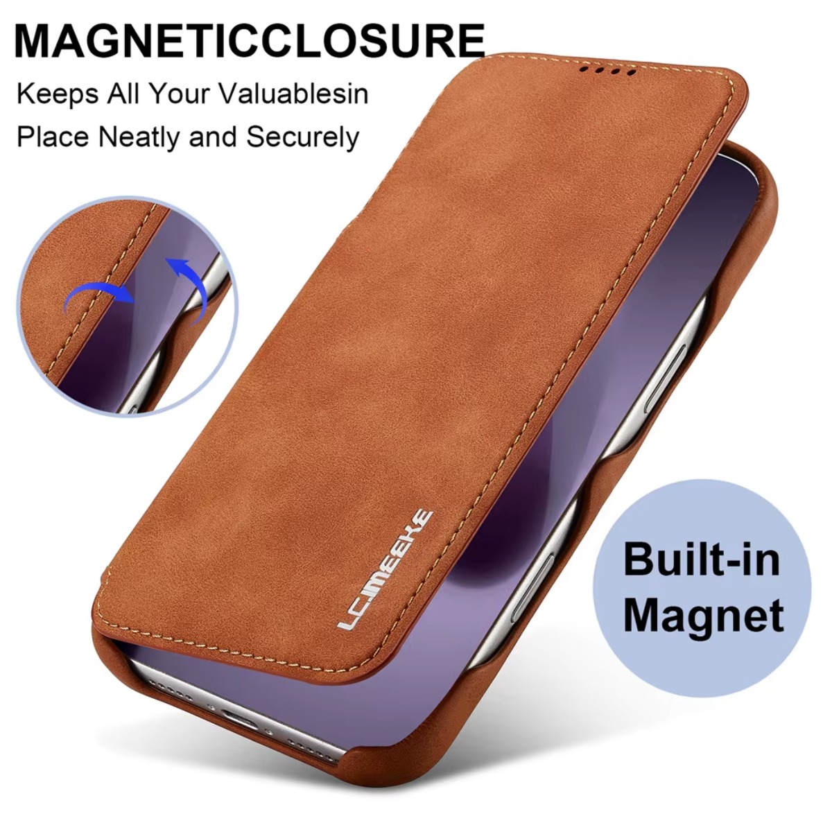 Leather Wallet Card Holder Phone Cover - Apple iPhone 17 Air 16 Pro