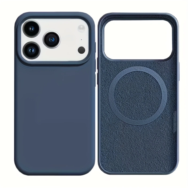 Liquid Silicone Magnetic Phone Case - Düz Renk Sıvı Silikon Manyetik Kablosuz
