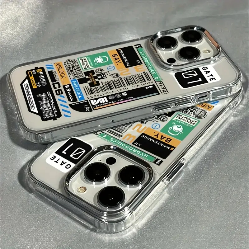 Clear Shockproof Bumper Case - Araba Çıkartması Etiketleri Şeffaf Telefon Kılıfı