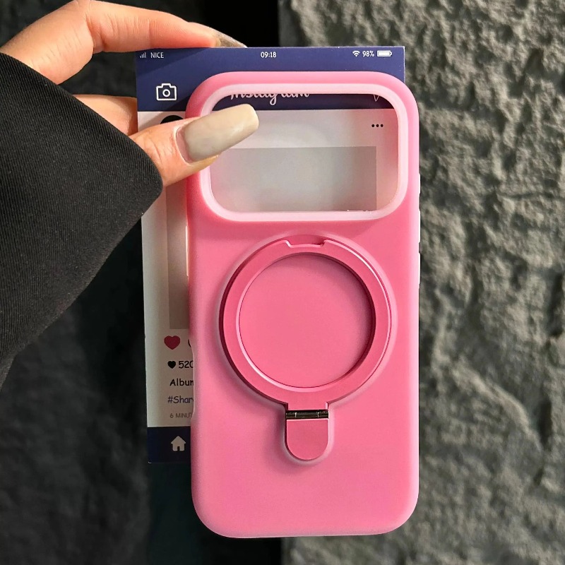 Liquid Silicone Magnetic Phone Case - Sıvı Silikon Jöle Şeker Rengi Magsafe