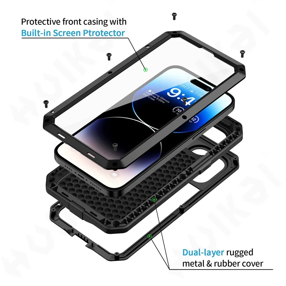 iPhone 16e 15 14 13 12 11 Pro  - Heavy Duty 360 Full Body Protective Case incelemesi ve fiyatı