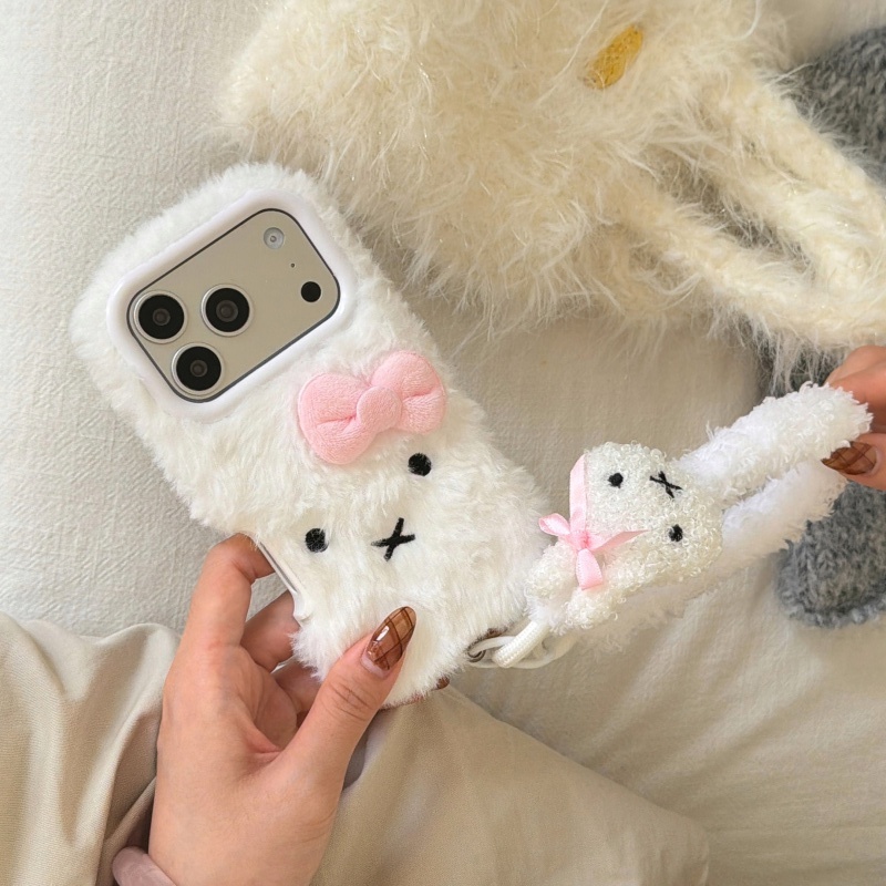 Sevimli Karikatür Beyaz Tüylü  - Cute Cartoon Wrist Strap Silicone Case incelemesi ve fiyatı