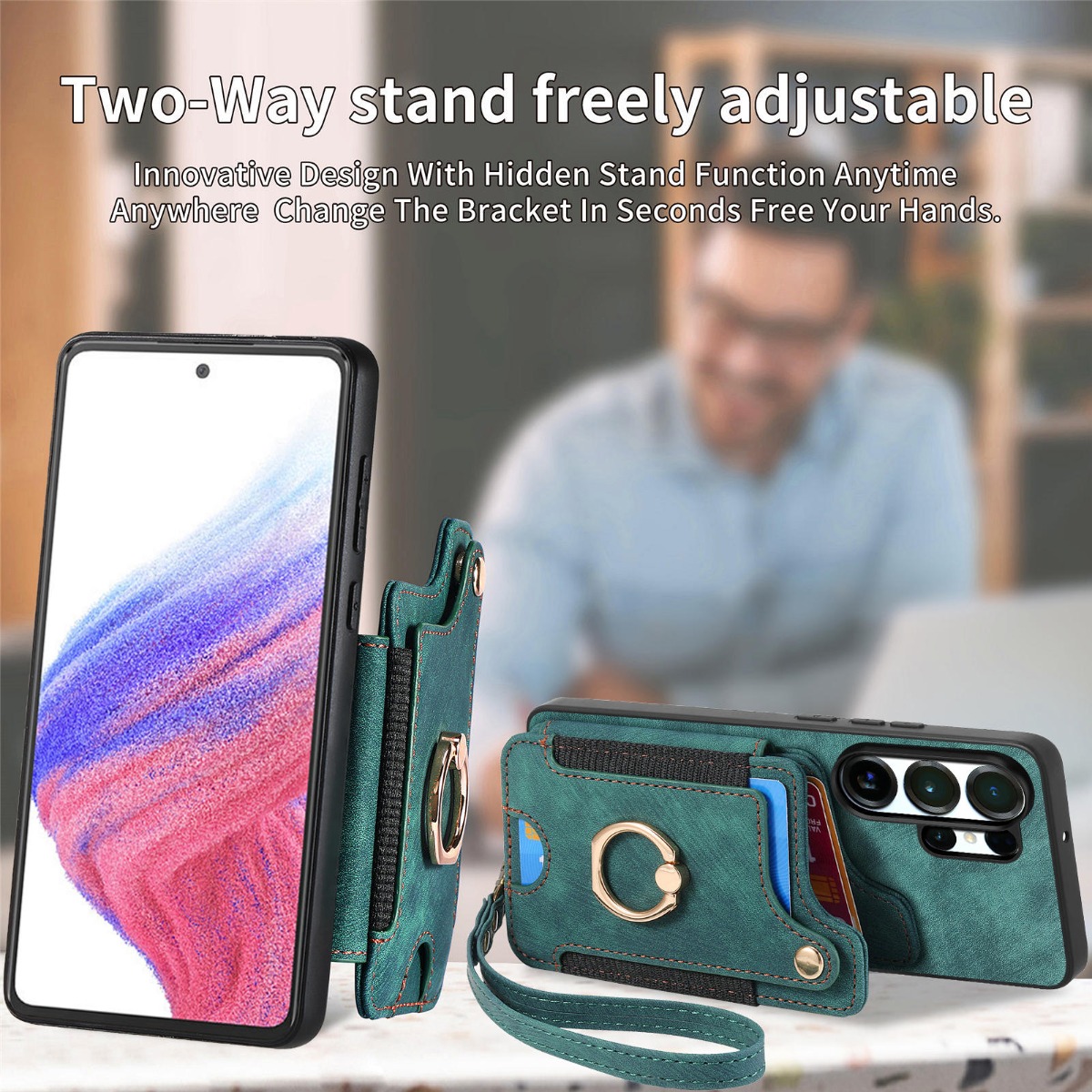 Samsung S26 Ultra S26 S25 Plus - Leather Wallet Card Holder Phone Cover incelemesi ve fiyatı