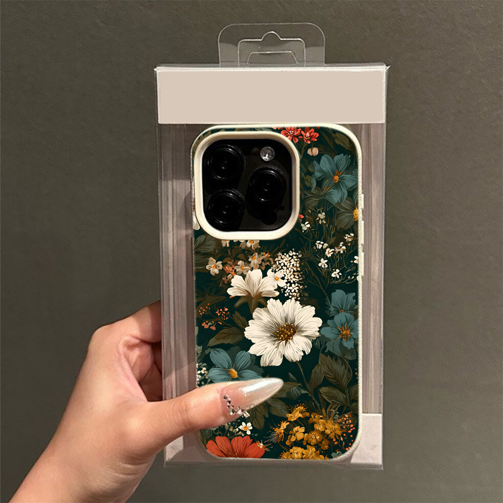 Vintage Çiçek Desenli Koyu Ren - Vintage Floral Pattern Soft Case incelemesi ve fiyatı