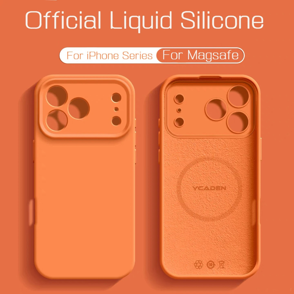 Moda Makaron Rengi Cilt Dokulu - Liquid Silicone Magnetic Phone Case incelemesi ve fiyatı