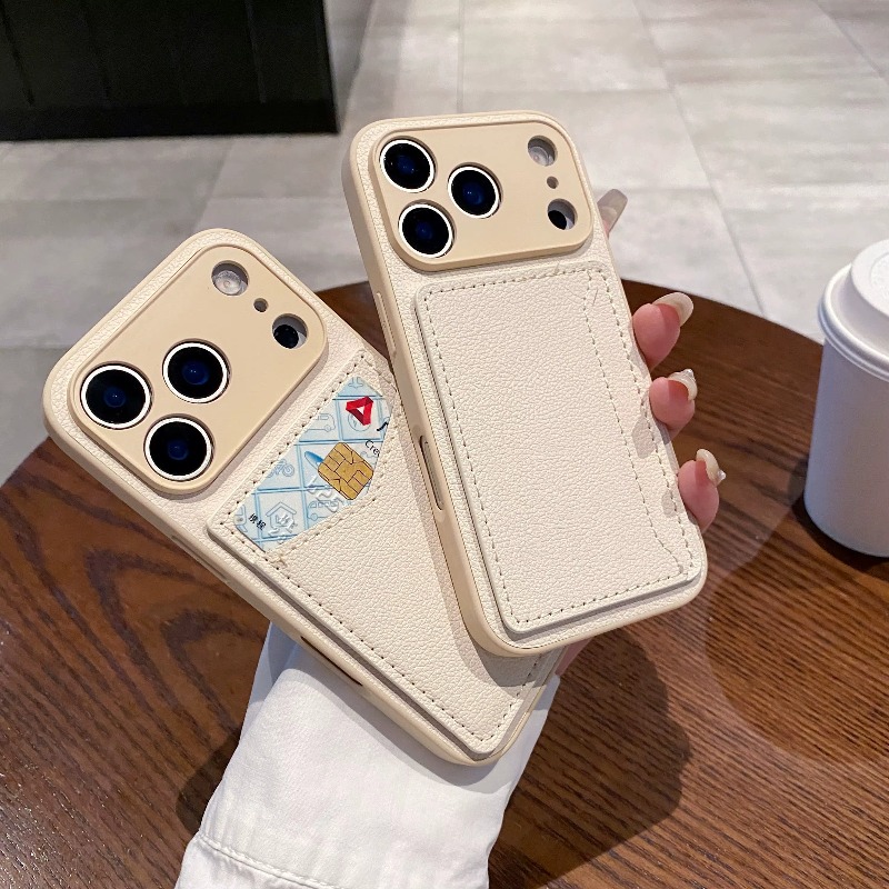 iPhone 17 Air 16 Plus 15 14 13 - Leather Wallet Card Holder Phone Cover incelemesi ve fiyatı