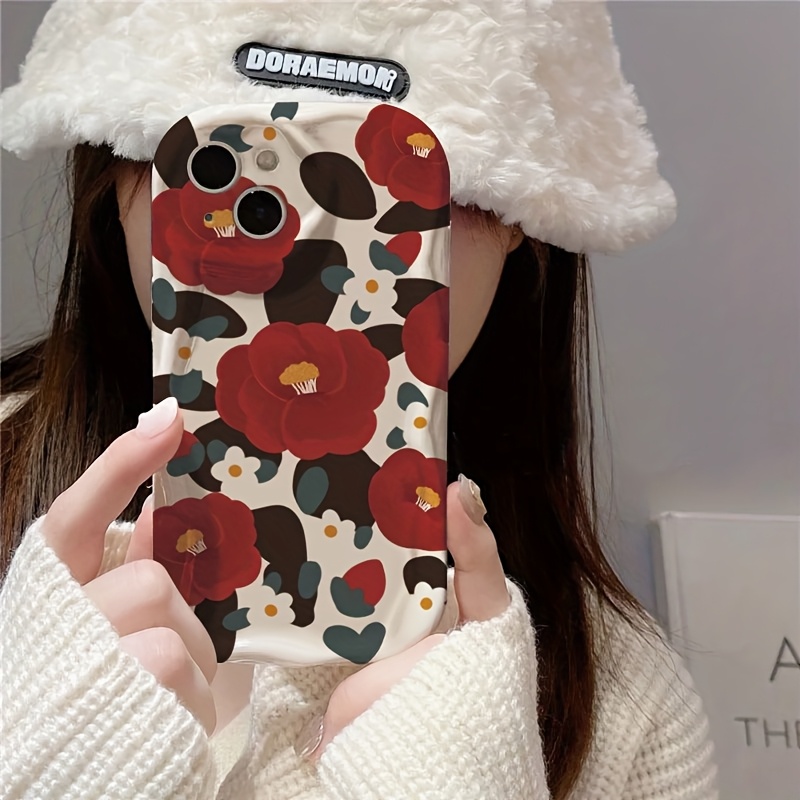 Vintage Kırmızı Kamelya Çiçeği - Vintage Floral Pattern Soft Case incelemesi ve fiyatı